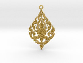 Buddha Pendant in Tan Fine Detail Plastic