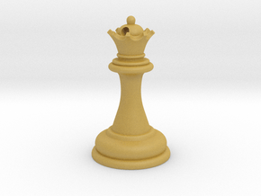 Chess Queen in Tan Fine Detail Plastic