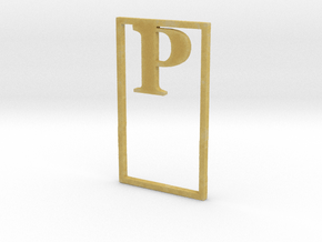 Bookmark Monogram. Initial / Letter P in Tan Fine Detail Plastic