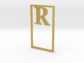 Bookmark Monogram. Initial / Letter R              in Tan Fine Detail Plastic
