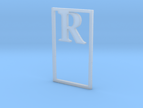 Bookmark Monogram. Initial / Letter R              in Clear Ultra Fine Detail Plastic