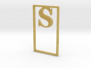 Bookmark Monogram. Initial / Letter S              in Tan Fine Detail Plastic