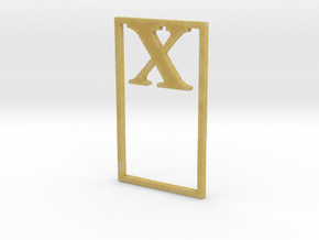 Bookmark Monogram. Initial / Letter X  in Tan Fine Detail Plastic