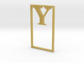 Bookmark Monogram. Initial / Letter  Y  in Tan Fine Detail Plastic