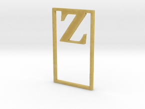 Bookmark Monogram. Initial / Letter Z  in Tan Fine Detail Plastic
