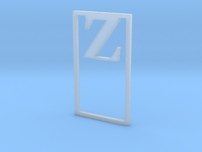 Bookmark Monogram. Initial / Letter Z  in Clear Ultra Fine Detail Plastic