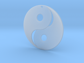 Yin Yang Pendant in Clear Ultra Fine Detail Plastic