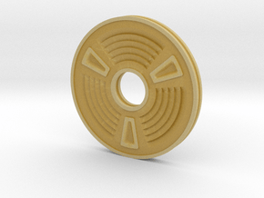 Concentric Coin in Tan Fine Detail Plastic