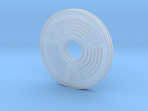 Concentric Coin in Clear Ultra Fine Detail Plastic