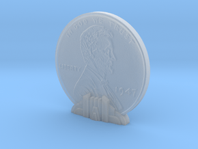 Giant Penny in Clear Ultra Fine Detail Plastic
