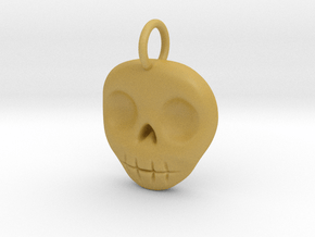 Skull Necklace/Earring pendant in Tan Fine Detail Plastic