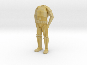 Storm Trooper Low Poly Body in Tan Fine Detail Plastic