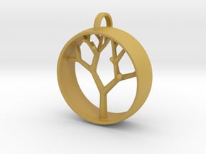 Natural Collection - Tree Pendant in Tan Fine Detail Plastic