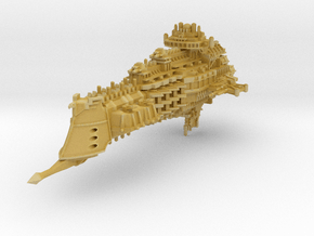 Dominion class battlecruiser in Tan Fine Detail Plastic