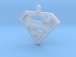 Superman Necklace in Clear Ultra Fine Detail Plastic
