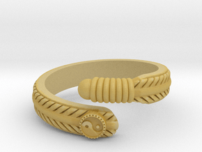 Feather ring in Tan Fine Detail Plastic