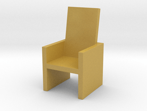 Card Holding Chair (7.184cm x 7.26cm x 12.786cm) in Tan Fine Detail Plastic