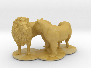 African Lion & Lioness in Tan Fine Detail Plastic
