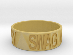 "Swag Money" Ring, 24mm diameter in Tan Fine Detail Plastic