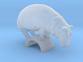Hippo in Clear Ultra Fine Detail Plastic