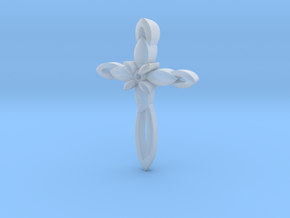 Cross Pendant in Clear Ultra Fine Detail Plastic
