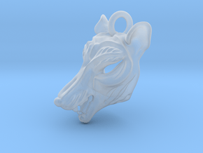 Plastic Thylacine Pendant in Clear Ultra Fine Detail Plastic