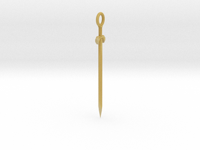 Sword Keychain in Tan Fine Detail Plastic