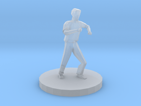 Man in Defensive Stance in Clear Ultra Fine Detail Plastic