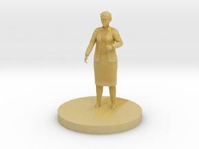 Elderly Woman in Tan Fine Detail Plastic