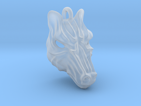 Plastic Zebra Small Pendant in Clear Ultra Fine Detail Plastic