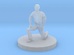 Man On One Knee in Clear Ultra Fine Detail Plastic