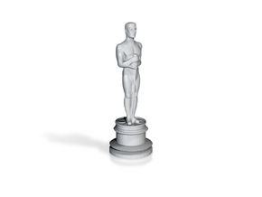 Oscar Trophy in Clear Ultra Fine Detail Plastic