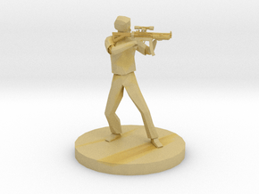 Secret Service Federal Agent With Assault Rifle in Tan Fine Detail Plastic