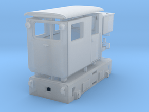 Tunneling battery locomotive H0e in Clear Ultra Fine Detail Plastic