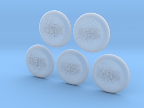 20mm Round Lipped Bases - Baked Earth in Clear Ultra Fine Detail Plastic