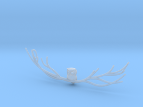 Owl pendant in Clear Ultra Fine Detail Plastic
