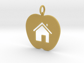 House Keychain and Pendant in Tan Fine Detail Plastic