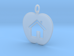House Keychain and Pendant in Clear Ultra Fine Detail Plastic