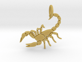 Scorpion Pendant in Tan Fine Detail Plastic