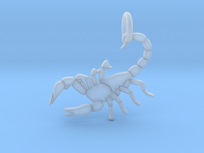 Scorpion Pendant in Clear Ultra Fine Detail Plastic