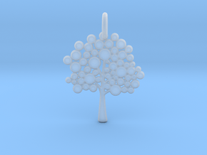 Tree Pendant in Clear Ultra Fine Detail Plastic