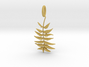 Leaves Pendant in Tan Fine Detail Plastic