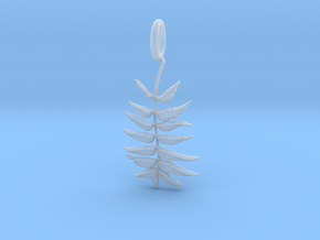 Leaves Pendant in Clear Ultra Fine Detail Plastic