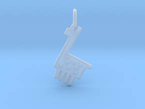 Llama Pendant in Clear Ultra Fine Detail Plastic
