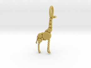 Giraffe Pendant in Tan Fine Detail Plastic