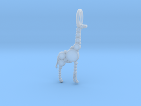 Giraffe Pendant in Clear Ultra Fine Detail Plastic