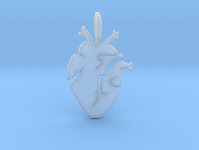 Heart Pendant in Clear Ultra Fine Detail Plastic