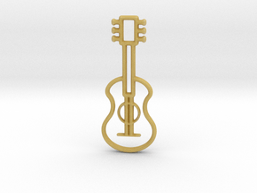 Guitar pendant in Tan Fine Detail Plastic