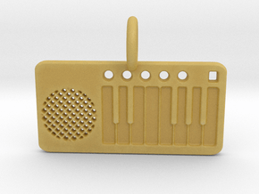 Keyboard Pendant in Tan Fine Detail Plastic