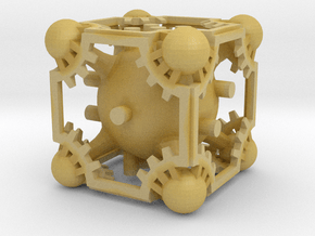 Spheres 'n' Gears D6 in Tan Fine Detail Plastic